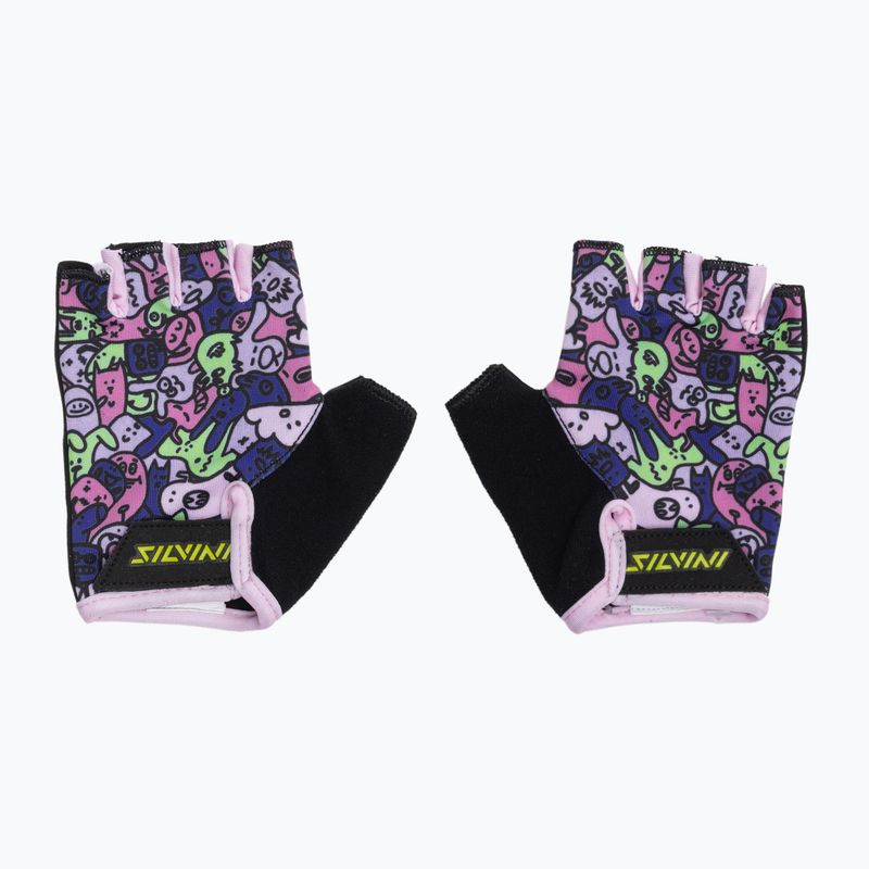 Dětské cyklistické rukavice SILVINI Locri blush/green 2