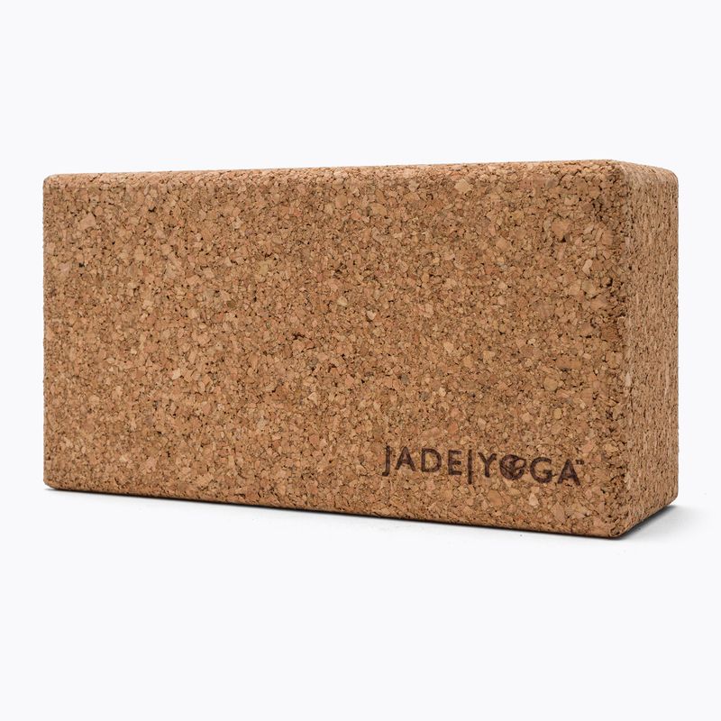 Blok na jógu JadeYoga Cork Block Small světle hnědý CYBS 3