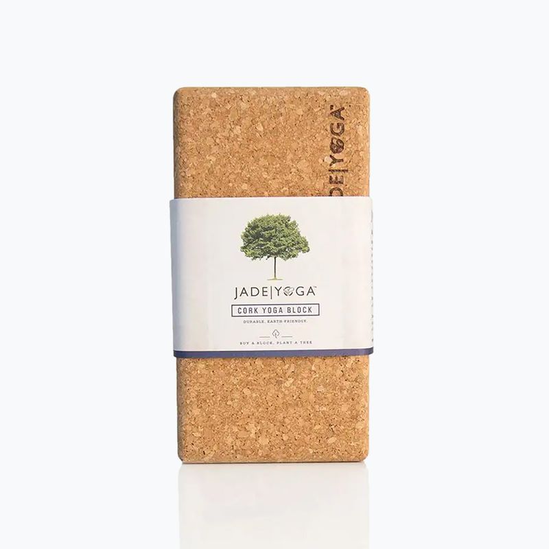 Blok na jógu JadeYoga Cork Block Small světle hnědý CYBS 7