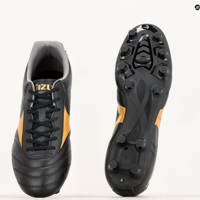 Mizuno Morelia II Club MD pánské kopačky black/gold/dark shadow 13