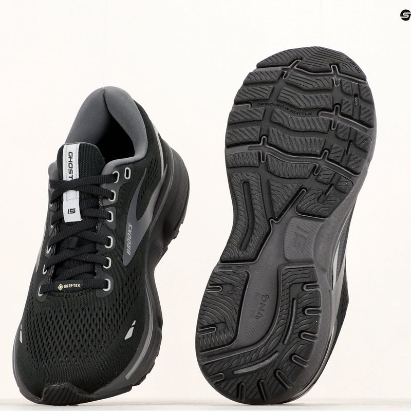 Brooks Ghost 15 GTX dámské běžecké boty black/blackened pearl/alloy 12