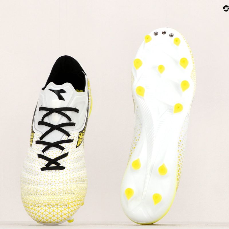 Pánské fotbalové boty Diadora Brasil Elite Tech GR LPX white/black/fluo yellow 19
