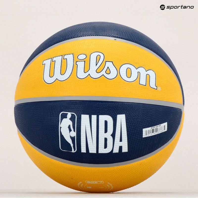 Basketbalový míč Wilson NBA Team Tribute Indiana Pacers, žlutý WTB1300XBIND 6