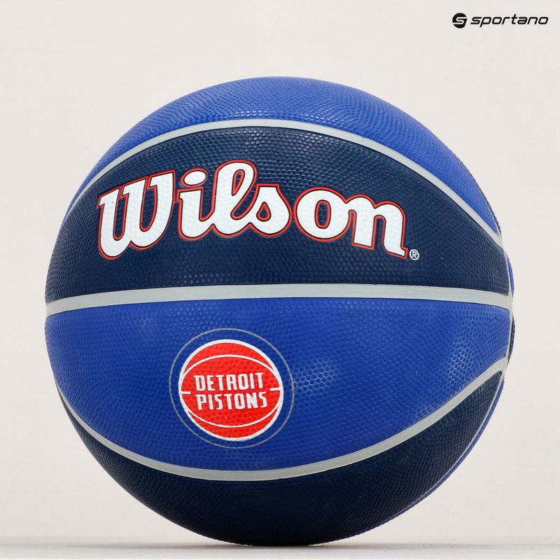 Wilson NBA Team Tribute Detroit Pistons basketbalový míč modrý WTB1300XBDET 6