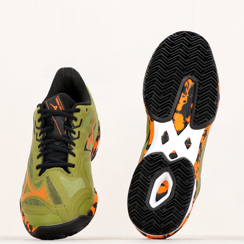 Pánské boty Mizuno Wave Exceed Light 2 Padel calliste green / vibrant orange / black 18