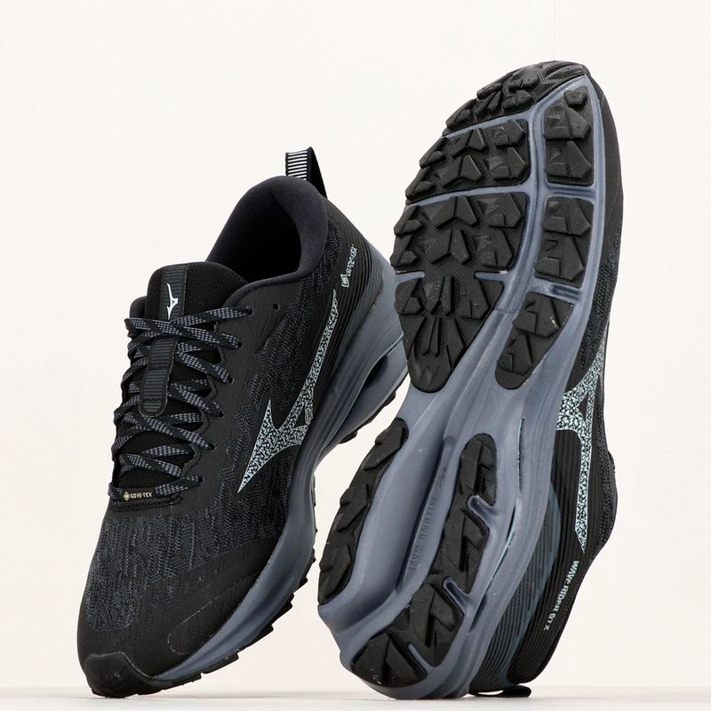 Pánské běžecké boty Mizuno Wave Rider GTX black/omre blue/glacial ridge 13