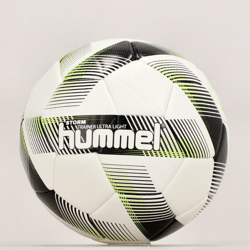 Hummel Storm Trainer Ultra Lights FB fotbalový míč bílá/černá/zelená velikost 3 6