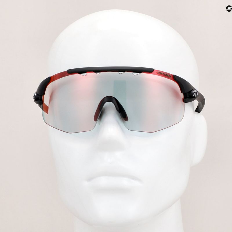 Cyklistické brýle Tifosi Sledge Lite Fototec matná černá/klarionově červená fotochromatické brýle 6