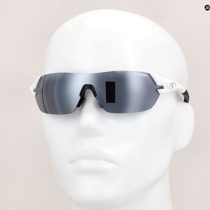 Cyklistické brýle Tifosi Slice matte white/smoke/ac red/clear 8