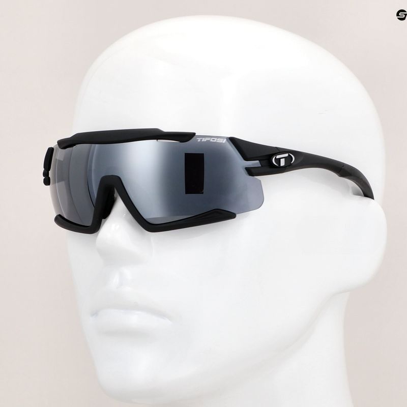Cyklistické brýle Tifosi Aethon 3 matte black/smoke/ac red/clear 7