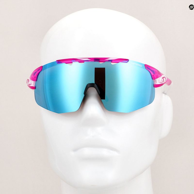 Cyklistické brýle Tifosi Sledge Lite Clarion crystal pink/clarion blue/ac red/clear 11