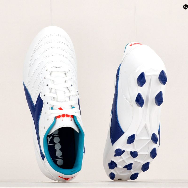 Dětské kopačky Diadora Brasil 2 R LPU JR white/navy 12