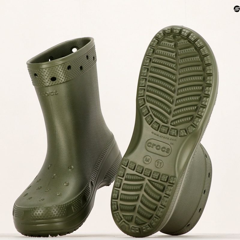 Crocs Classic Rain Boot army green pánské nazouváky 12