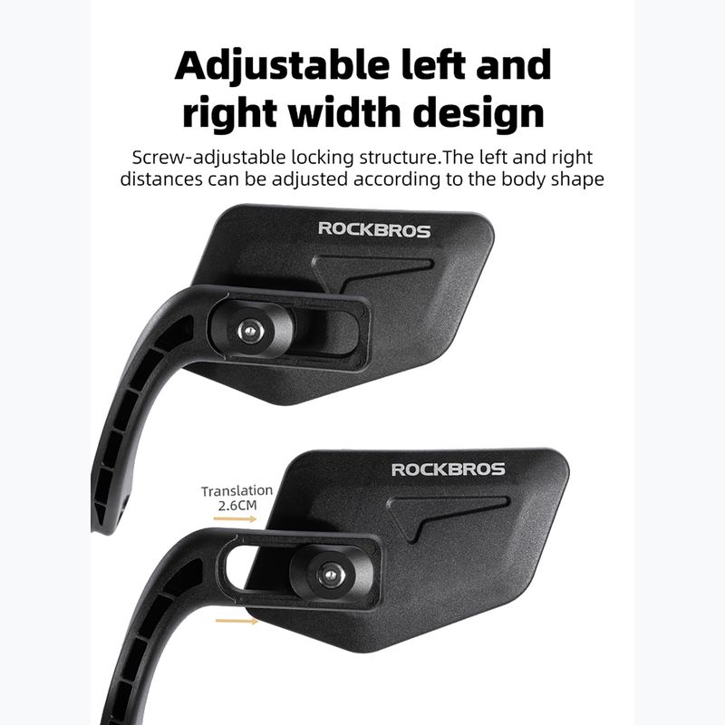 Zrcátko na kolo Rockbros 260003001 Handlebar Mirror 1 pcs Left black 2