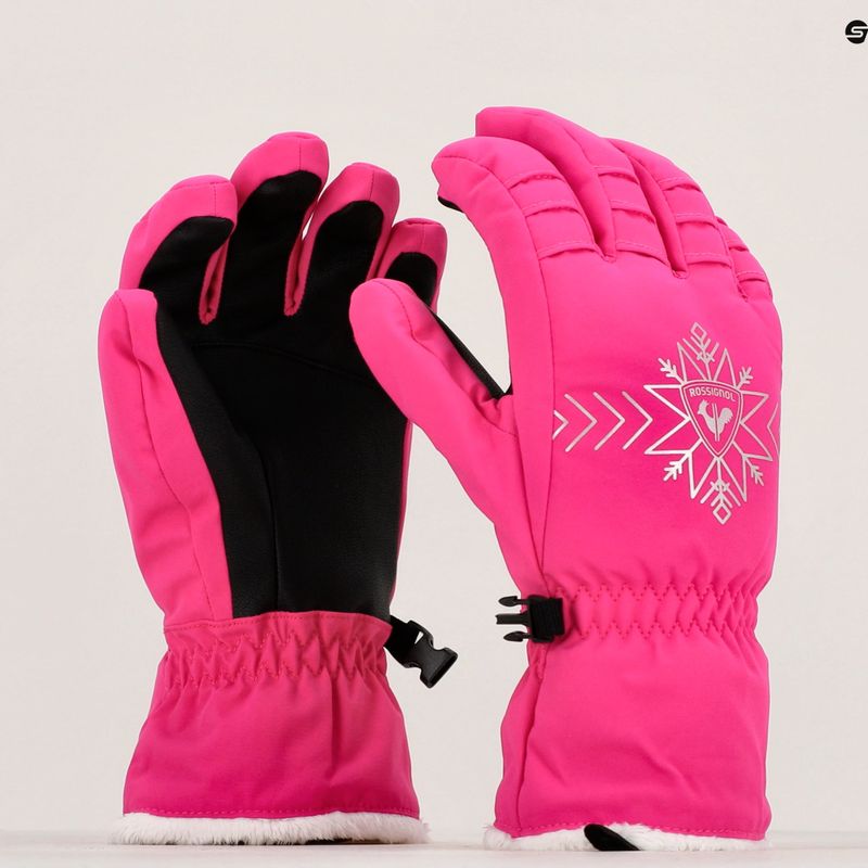 Dámské lyžařské rukavice Rossignol Perfy G orchid pink 8