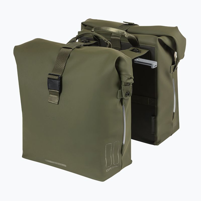 Cyklistická brašna   Basil Soho Nordlicht Double Bag MIK 41 l moss green 2