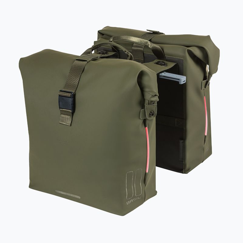 Cyklistická brašna   Basil Soho Nordlicht Double Bag MIK 41 l moss green 3