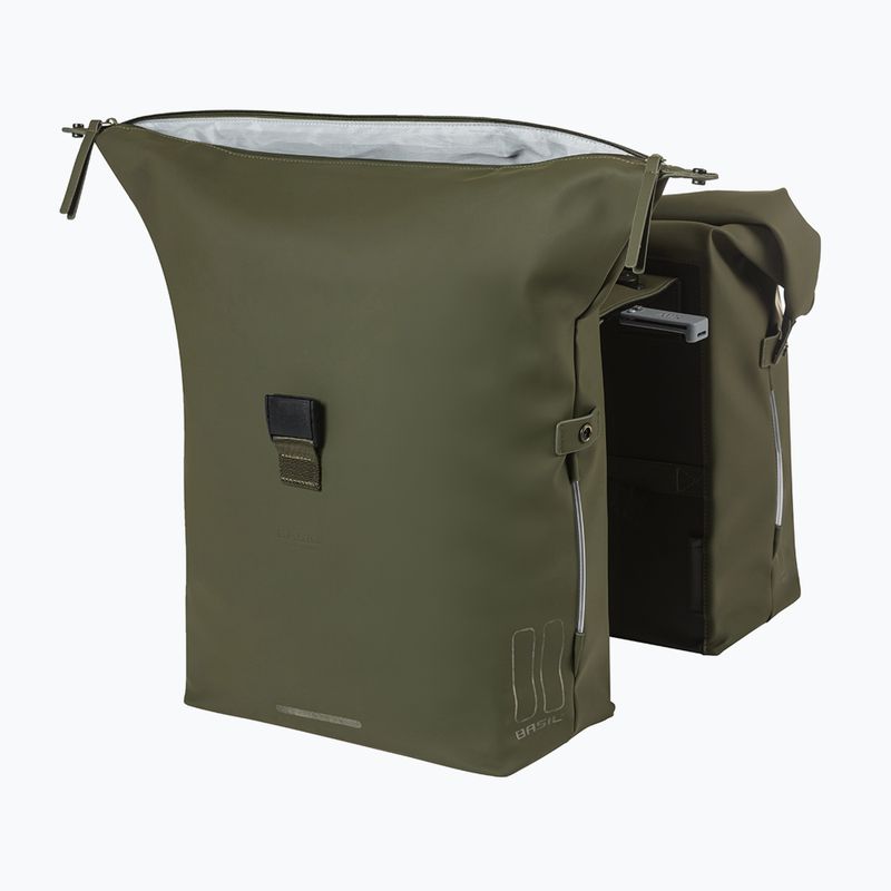 Cyklistická brašna   Basil Soho Nordlicht Double Bag MIK 41 l moss green 4