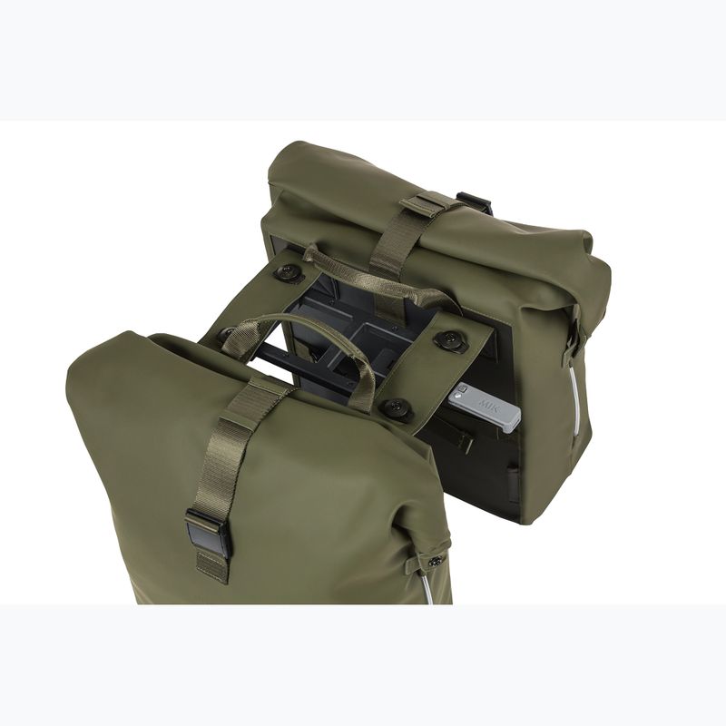 Cyklistická brašna   Basil Soho Nordlicht Double Bag MIK 41 l moss green 5