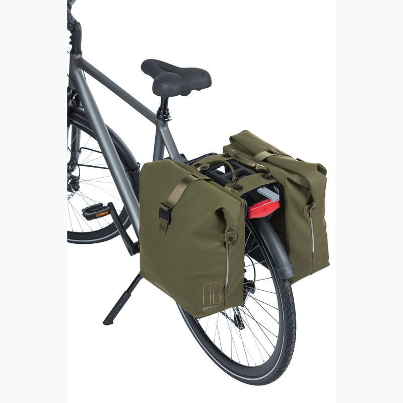 Cyklistická brašna   Basil Soho Nordlicht Double Bag MIK 41 l moss green 7