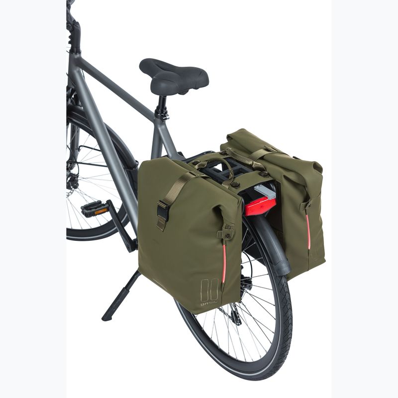 Cyklistická brašna   Basil Soho Nordlicht Double Bag MIK 41 l moss green 8
