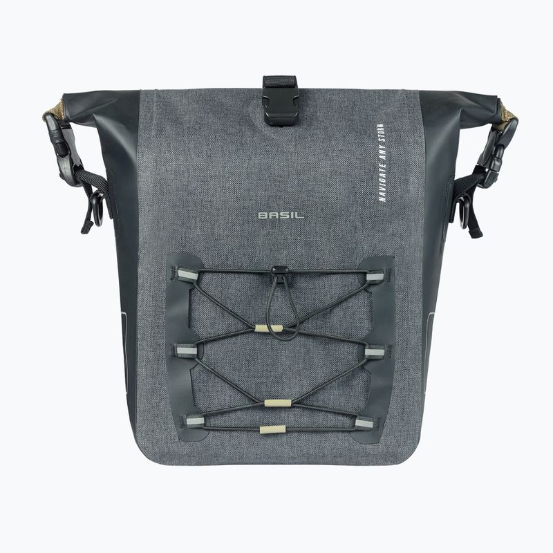 Cyklistická brašna   Basil Navigator Storm Hook On 12-15 l grey/black