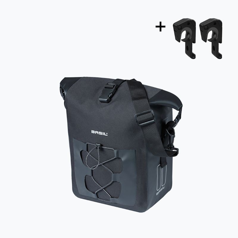Cyklistická brašna Basil Navigator Waterproof Single Bag MIK Hooks 15 l black 2