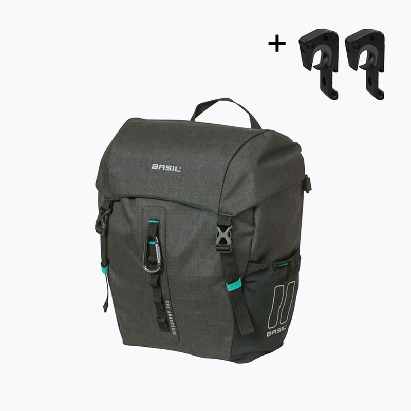 Cyklistická brašna Basil Discovery 365D Single Bag MIK Hooks 9 l black mélange 2