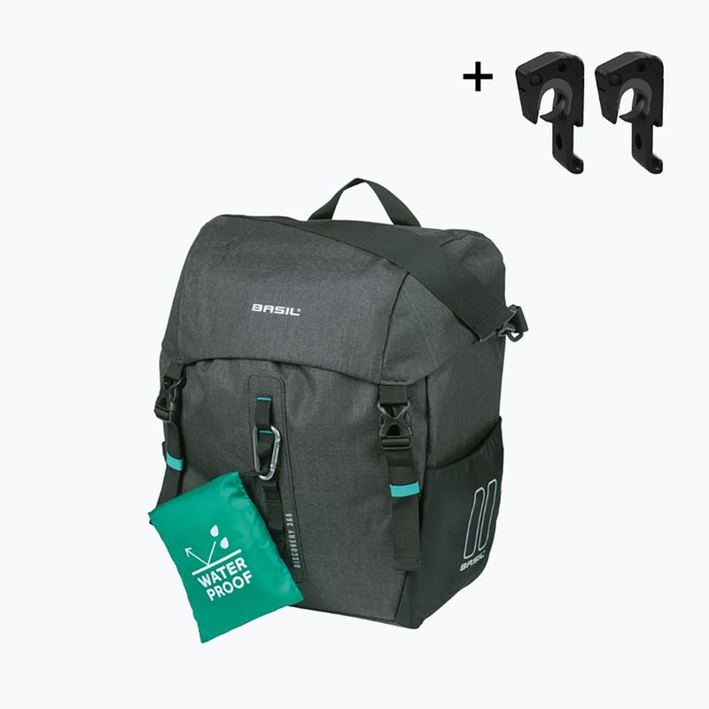 Cyklistická brašna Basil Discovery 365D Single Bag MIK Hooks 20 l black mélange 2