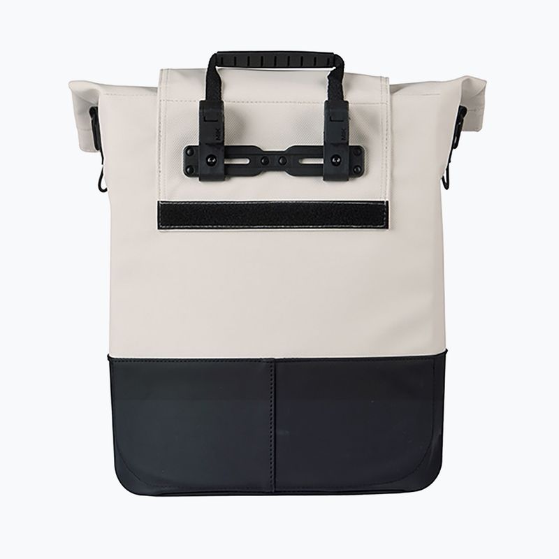 Cyklistická taška Basil Cove Shopper MIK Hooks 16 l off white/black 3