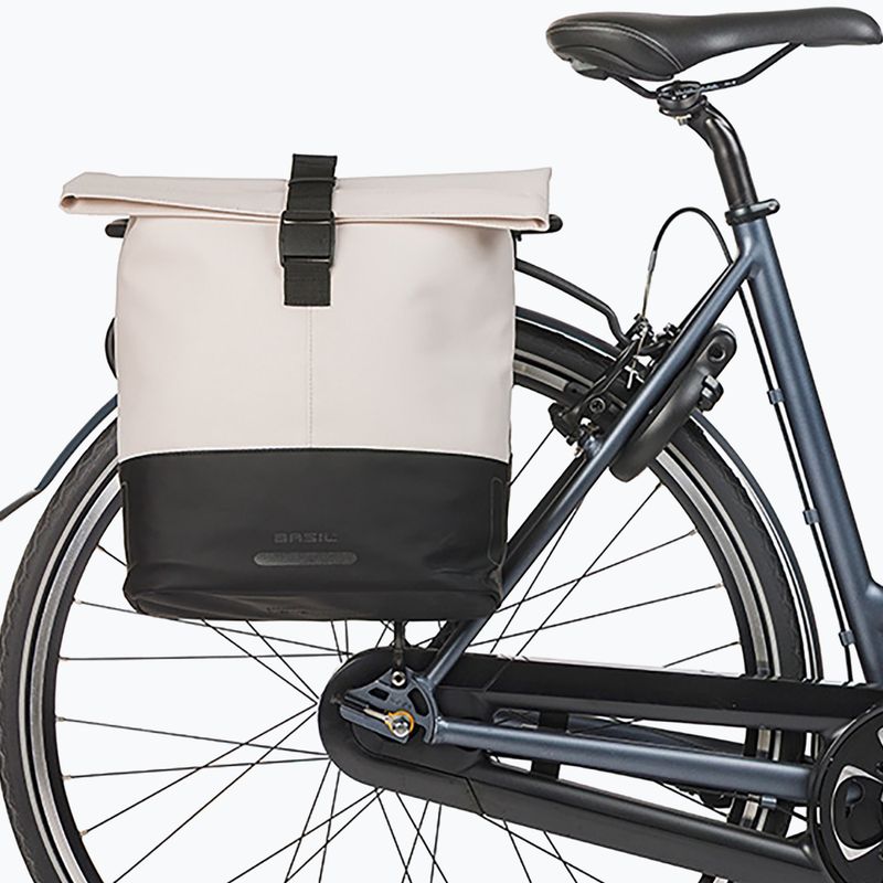 Cyklistická brašna Basil Cove Double Pannier Bag 32 l off white/black 6