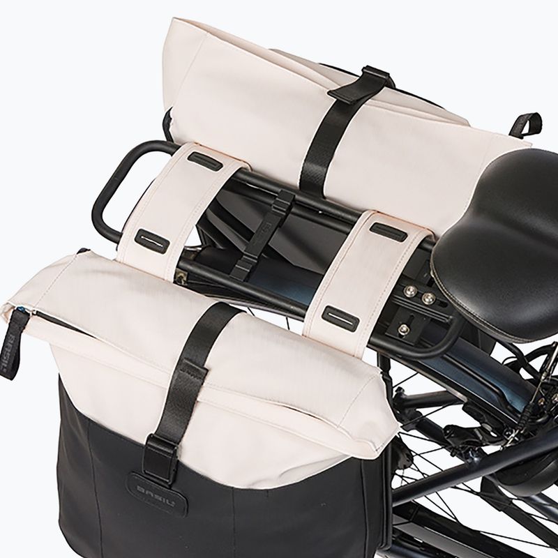 Cyklistická brašna Basil Vive Double Pannier Bag 35 l off white/black 6