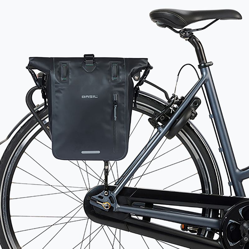 Cyklistická brašna Basil Rivo M Single Bag MIK Hooks 12-15 l black 5