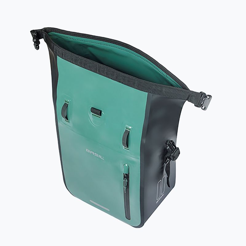 Cyklistická brašna Basil Rivo M Single Bag MIK Hooks 12-15 l silvergreen/black 4