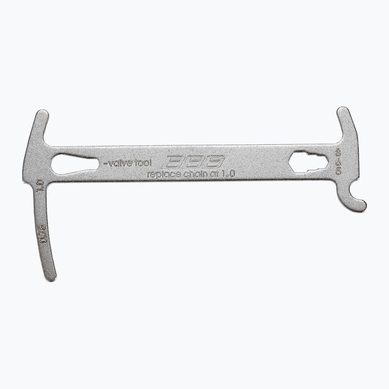 Kalibr řetězu BBB Cycling Chainchecker With Chain Hook silver 2