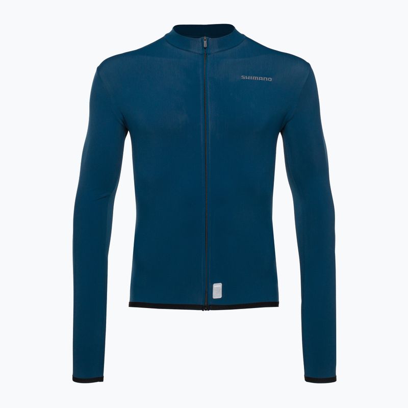 Pánská mikina na kolo Shimano Vertex Thermal LS Jersey modrá PCWJSPWUE13MD2705
