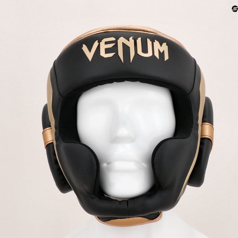 Boxerská helma Venum Elite černá/zlatá 13