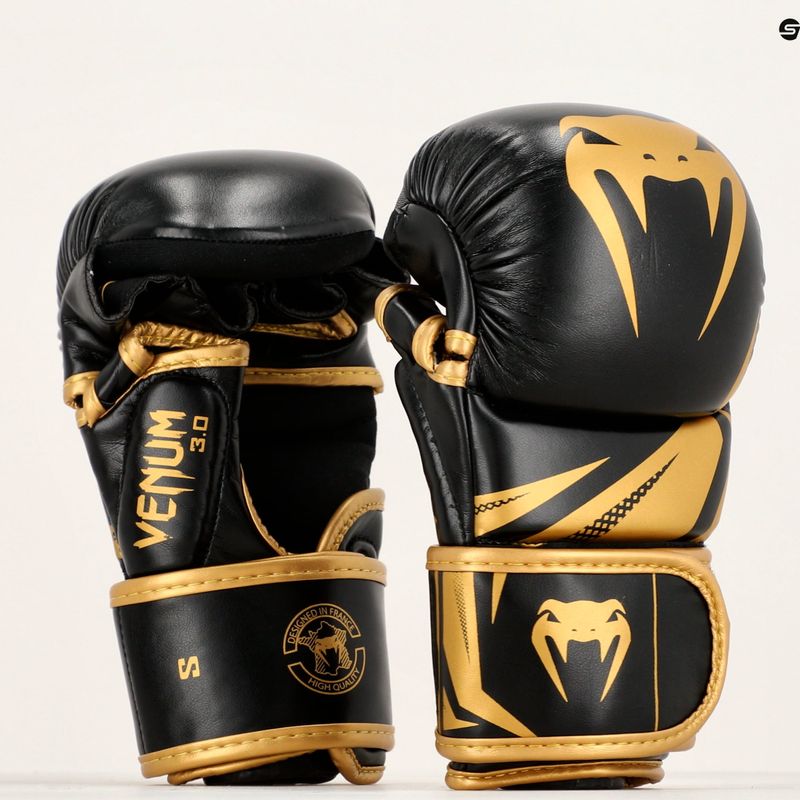 Tréninkové rukavice Venum Sparring Challenger 3.0 black/gold MMA 12