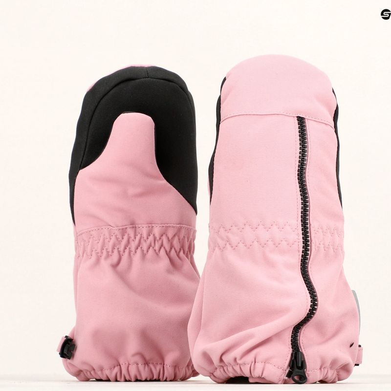 Reima Tepas Mittens dětské lyžařské rukavice šedorůžové 12