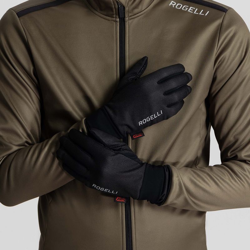 Cyklistické rukavice Rogelli Laval LW Windproof black 2