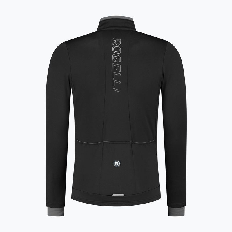 Pánské cyklistické tričko longsleeve  Rogelli Essential black 5