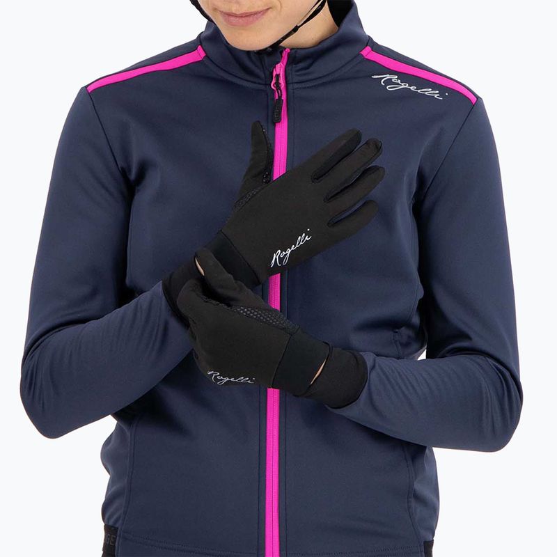 Dámské cyklistické rukavice Rogelli Laval Mid Season LW Windproof black 6
