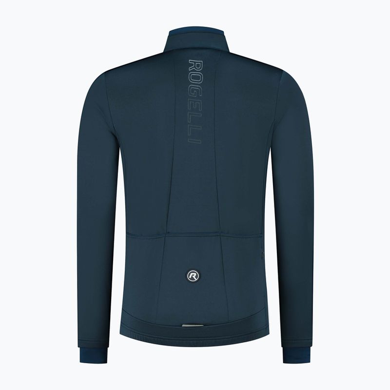 Pánské cyklistické tričko longsleeve  Rogelli Essential blue 5