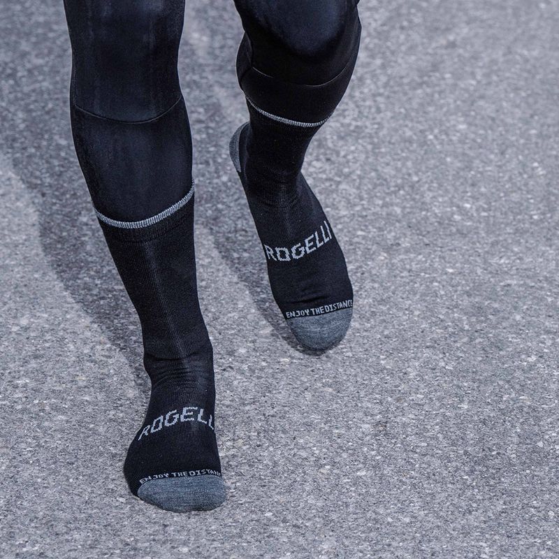 Cyklistické ponožky Rogelli Wool Wintersocks black 4