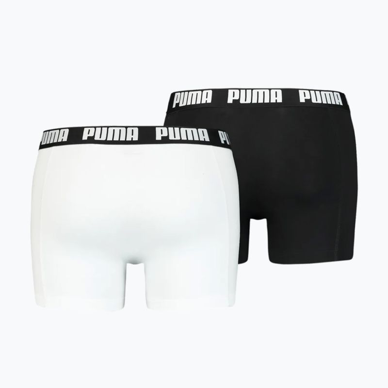 Pánské boxerky PUMA Basic 2 páry white/black 2