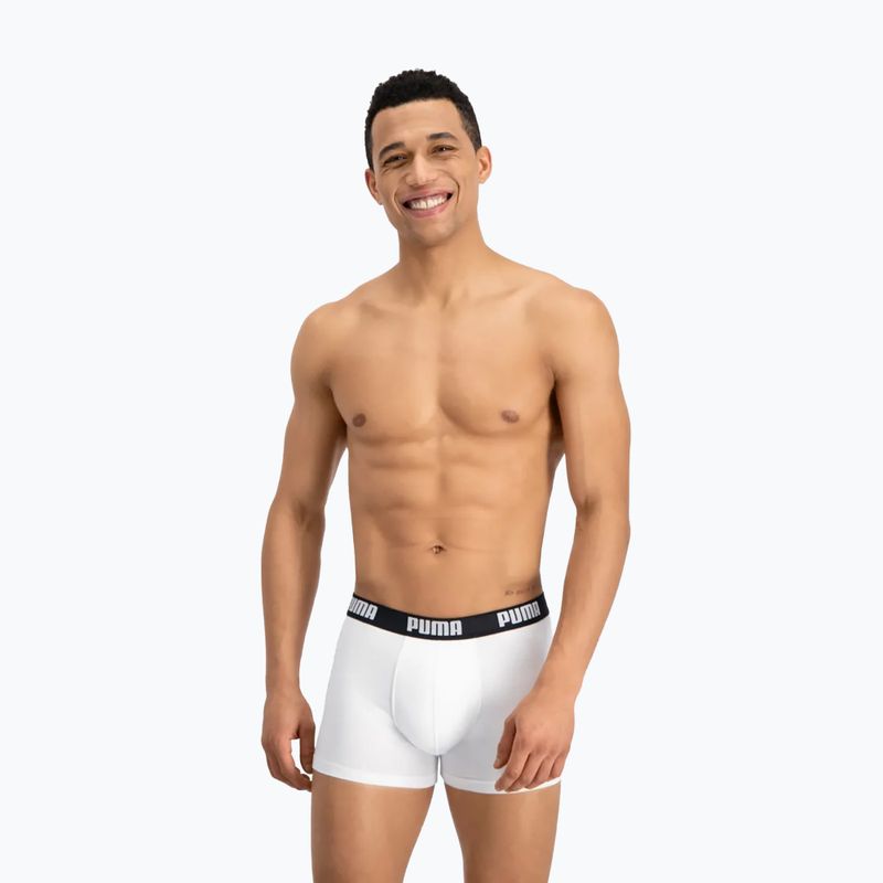 Pánské boxerky PUMA Basic 2 páry white/black 3