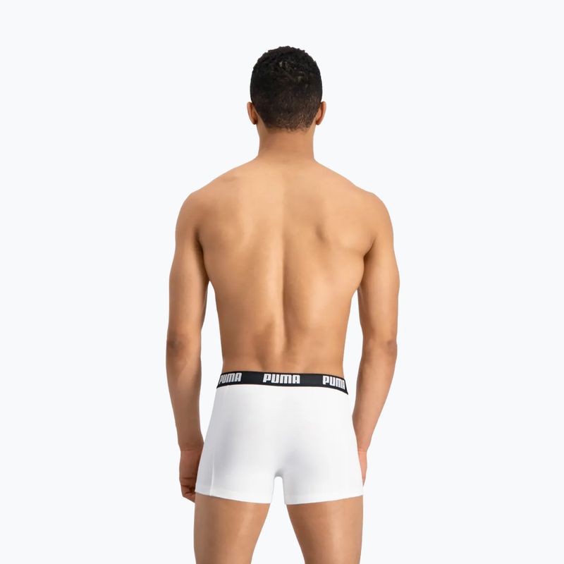 Pánské boxerky PUMA Basic 2 páry white/black 5