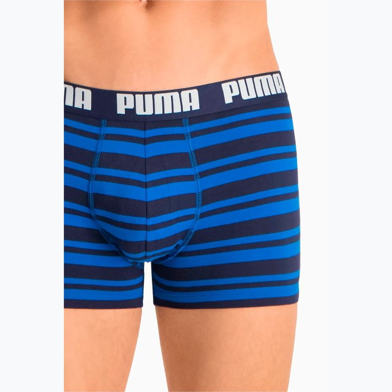 Pánské boxerky PUMA Heritage Stripe 2ks blue 5