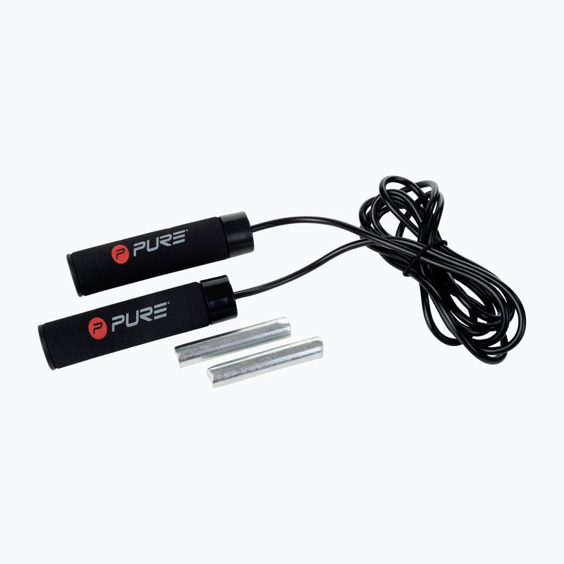 Švihadlo se zátěží Pure2Improve Weighted Jumprope černé 2168