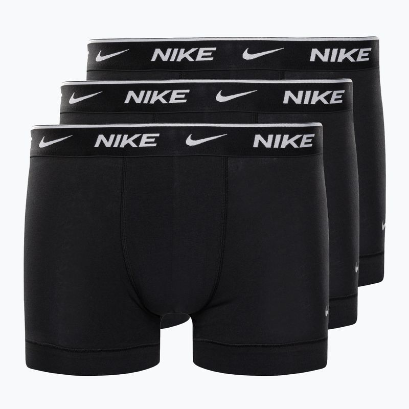 Pánské boxerky Nike Everyday Cotton Stretch Trunk 3Pk UB1 černé